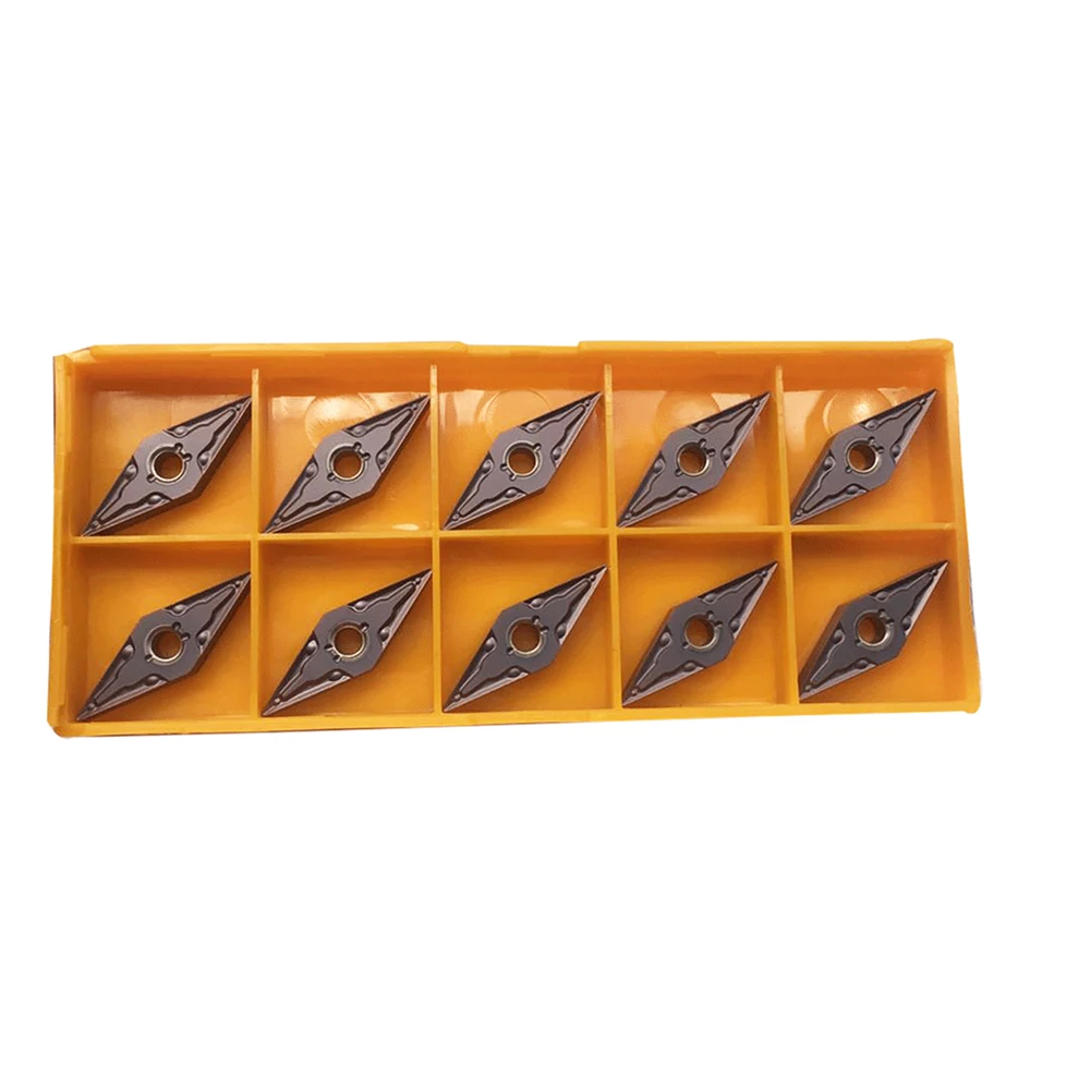 Carbide Turning Inserts Replacement Spare Parts VNMG160404 VNMG331-MA 10Pcs 16mm 35° Fittings For Stainless Steel
Carbide Turning Inserts Replacement Spare Parts VNMG160404 VNMG331-MA 10Pcs 16mm 35° Fittings For Stainless Steel