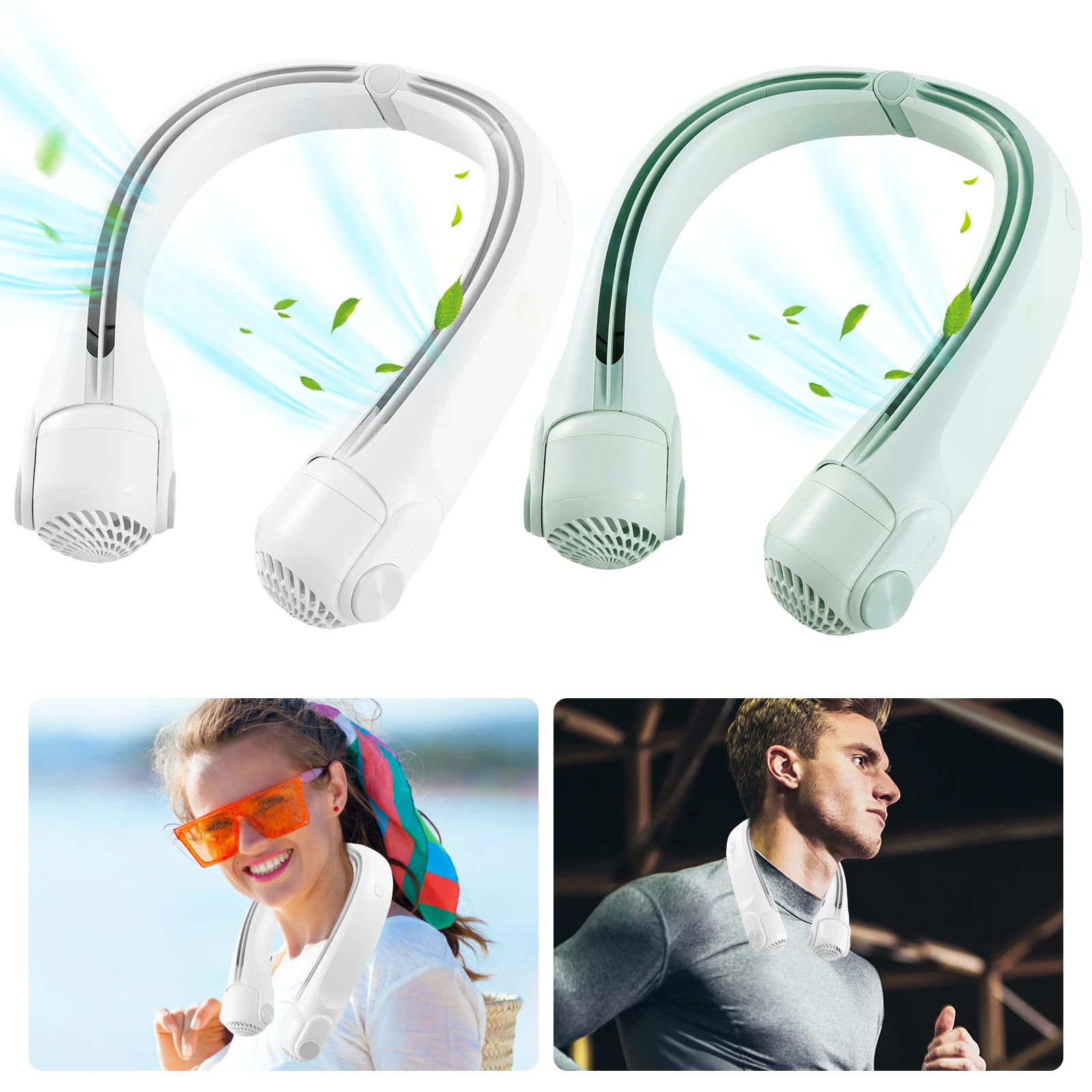 New Portable Neck Fan 2400mAh Wearable Personal Fan 3 Adjustable Speeds Neck Cooling Fan Quiet Hanging Neck Fan Comfortable
New Portable Neck Fan 2400mAh Wearable Personal Fan 3 Adjustable Speeds Neck Cooling Fan Quiet Hanging Neck Fan Comfortable