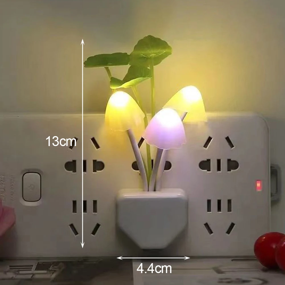 Mushroom Night Light LED Bedside Lamp EU / US Plug 7 Color Changing Light-controlled Sensor for Babyroom Bedroom Home Decor Mushroom Night Light LED Bedside Lamp EU / US Plug 7 Color Changing Light-controlled Sensor for Babyroom Bedroom Home Decor