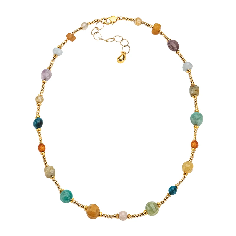 Candy Color Natural Stone Necklaces For Women 18K Gold Plated Necklace Choker Fashion Jewelry OEM&ODM
Candy Color Natural Stone Necklaces For Women 18K Gold Plated Necklace Choker Fashion Jewelry OEM&ODM
