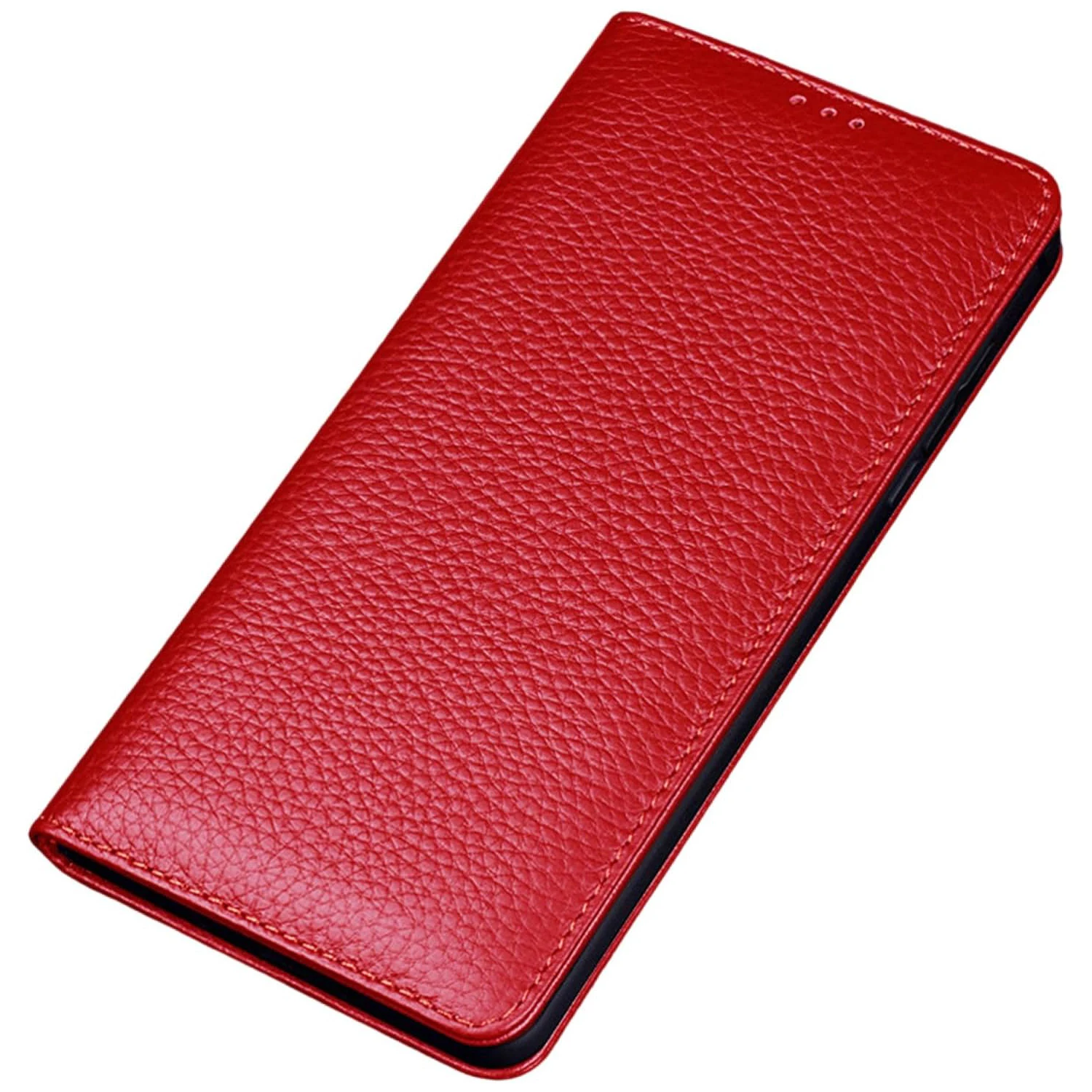 

Phone Case for Samsung Galaxy Z Fold 5, Luxury Genuine Leather Magnetic Closure Flip Folio Cover with Soft Microfiber Lining TPU