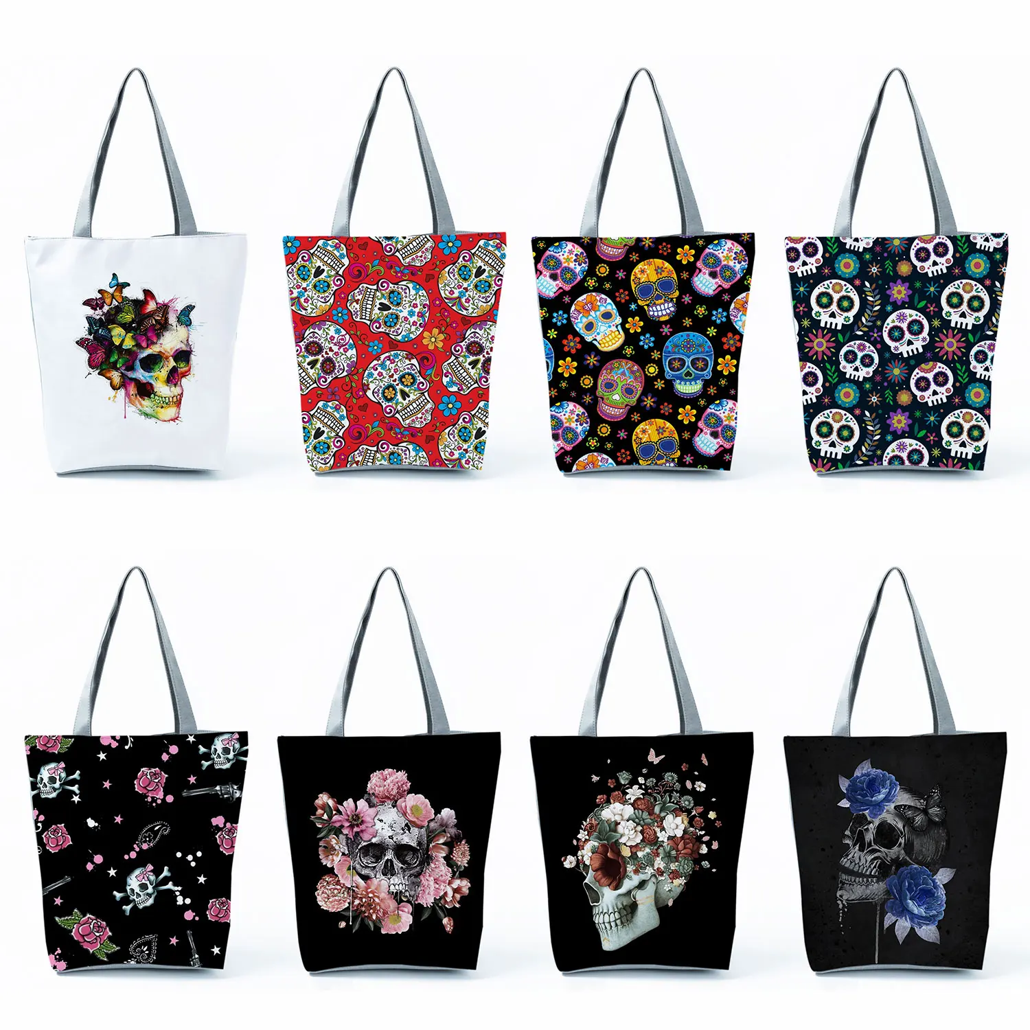 Floral Skull Print Handbags Women Shoulder Bag Halloween Gift Eco Reusable Shopping Bags Portable Large Capacity The Tote Bag
Floral Skull Print Handbags Women Shoulder Bag Halloween Gift Eco Reusable Shopping Bags Portable Large Capacity The Tote Bag