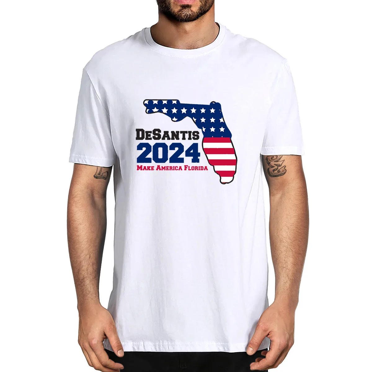 Unisex Cotton Trump DeSantis Make America Florida 2024 Election Funny Summer Men's Short Sleeve Novelty T-Shirt Women Casual Tee
Unisex Cotton Trump DeSantis Make America Florida 2024 Election Funny Summer Men's Short Sleeve Novelty T-Shirt Women Casual Tee