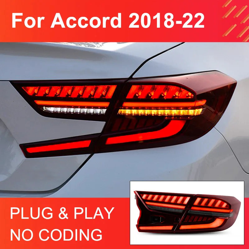 Фонарь задний в сборе для Honda Accord 2018-2022, задние фонари, подключи и работай с деталями, динамическая анимация вращения
Фонарь задний в сборе для Honda Accord 2018-2022, задние фонари, подключи и работай с деталями, динамическая анимация вращения