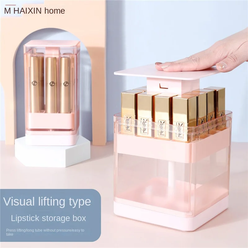 Lipstick Storage Box Desktop Plastic Transparent Push Lift Lipstick Dust Proof Cover Organizer Makeup Storage Table OrganizerBox
Lipstick Storage Box Desktop Plastic Transparent Push Lift Lipstick Dust Proof Cover Organizer Makeup Storage Table OrganizerBox