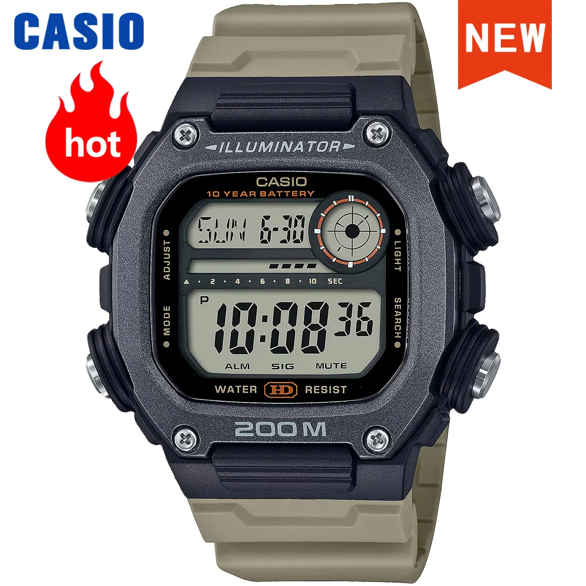 

Casio watch for men Retro Square Styles Student LED sport quartz men watch relogio masculino часы мужские DW-291HX