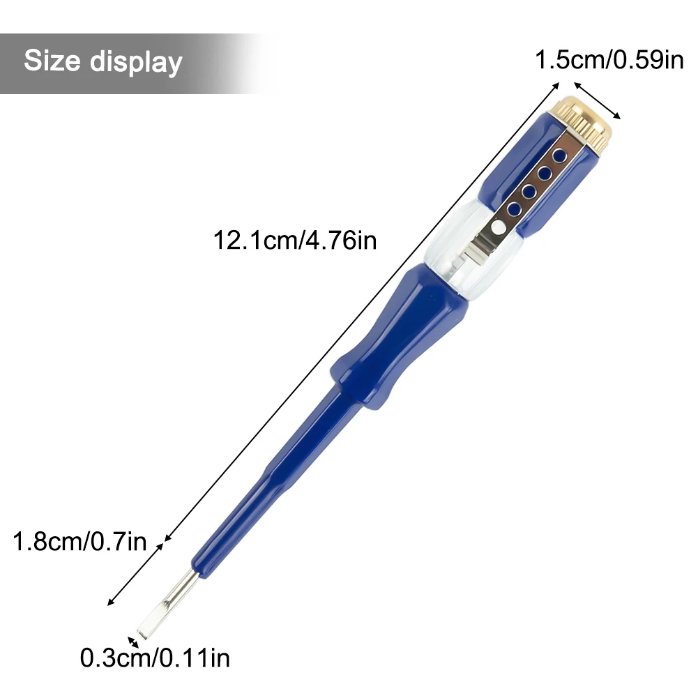 Multifunctional Test Pen 121mm Accessories Electric Tool Hand Tool LED Plastic+Stainless Steel Replacement Voltage Tester
Multifunctional Test Pen 121mm Accessories Electric Tool Hand Tool LED Plastic+Stainless Steel Replacement Voltage Tester
