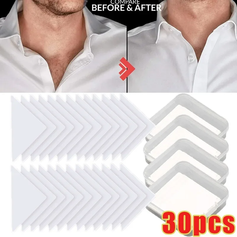 

Adhesive Fixed 30pcs Shaper Shirt T-shirt Styling Patches Stays Collar Stickers Fastener Support Invisible