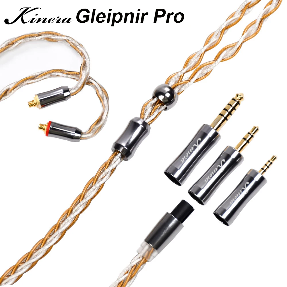 

Hi-Fi наушники Kinera Gleipnir Pro, модульный обновленный кабель 2,5 + 3,5 + 4,4, сбалансированный штекер 6N, OCC, позолоченный, 0,78, 2-контактный/MMCX, сменный