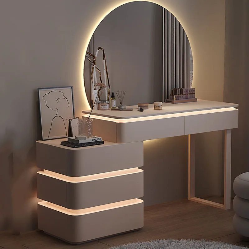 

Study Nordic Dressers Modern Organizer Hotel Jewelry Mirror Luxury Cosmetic Dressers Standing Comoda Pra Quarto Furniture HDH