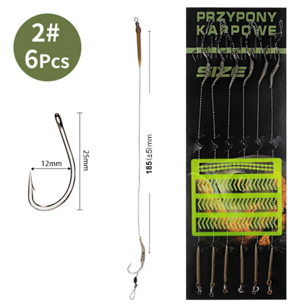 Carp Hook Carp Hair Rigs 185mm 2# 4# 6# 8# 6pcs Boilie Bait Rig Boilie Stopper Curved Barb Fishing Silver Durable
Carp Hook Carp Hair Rigs 185mm 2# 4# 6# 8# 6pcs Boilie Bait Rig Boilie Stopper Curved Barb Fishing Silver Durable