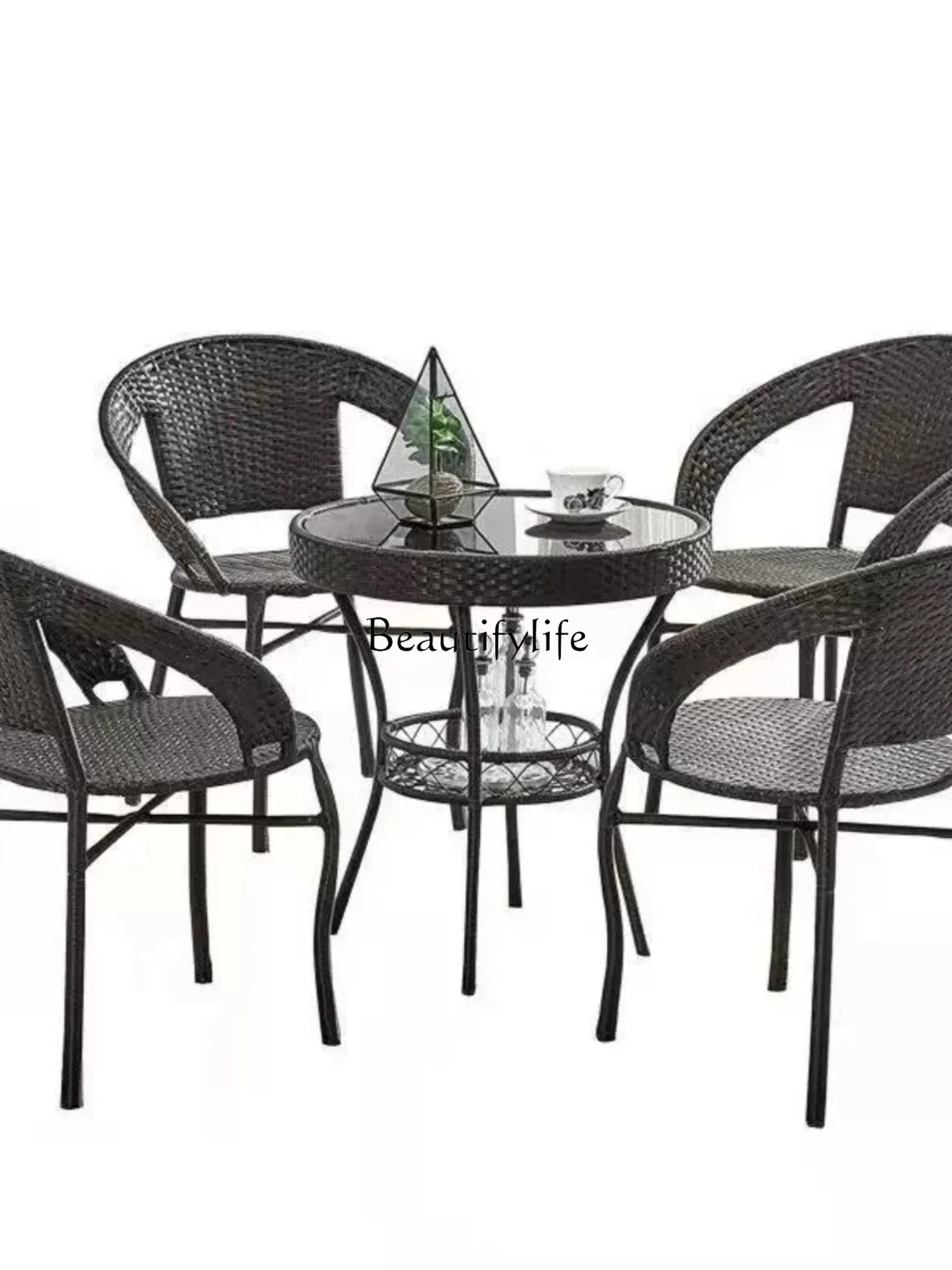 Balcony Table-Chair Set Rattan Chair Three-Piece Modern Waterproof Small Coffee Table
Balcony Table-Chair Set Rattan Chair Three-Piece Modern Waterproof Small Coffee Table