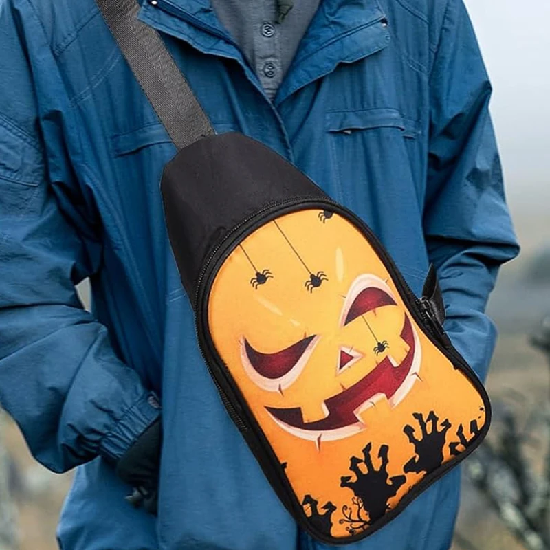 

Scream Ghostface Horror Film Crossbody Bag Sports Ideas Chest Bag Unisex Women Man Fashion Shoulder Backpacks Travel