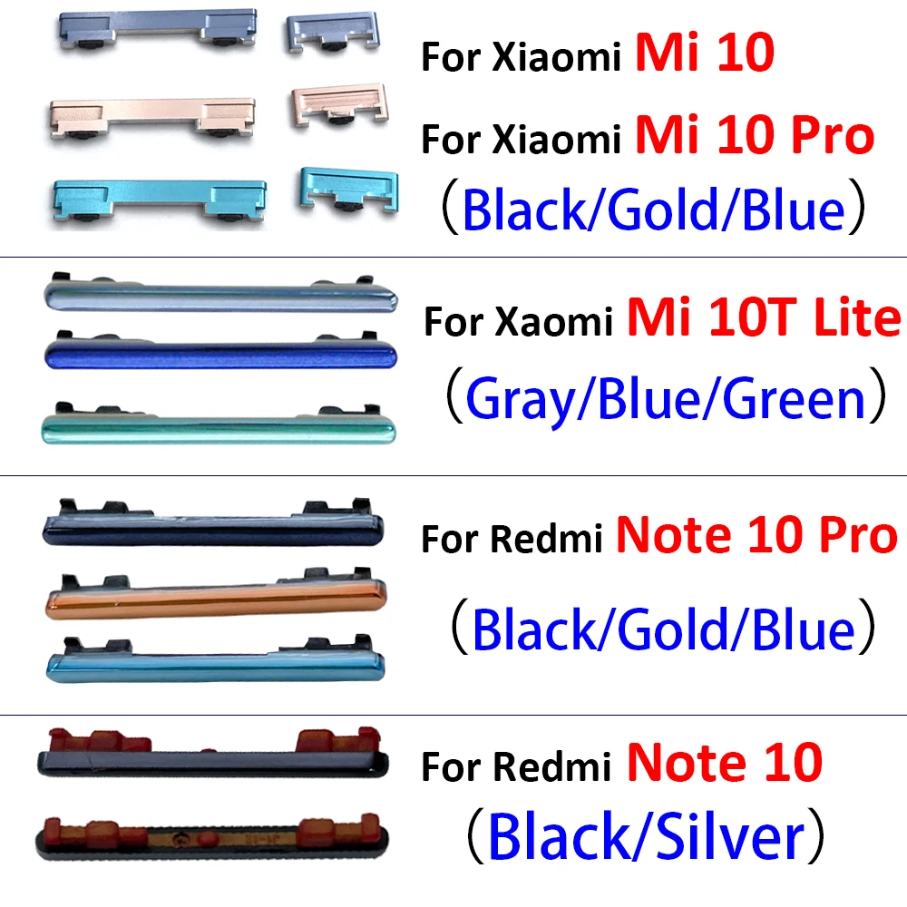 20PCS Power Button+Volume Side Button For Xiaomi Mi 10 Pro Mi 10T Lite Volume Power Button Side Key For Xiaomi Redmi Note 10 Pro
20PCS Power Button+Volume Side Button For Xiaomi Mi 10 Pro Mi 10T Lite Volume Power Button Side Key For Xiaomi Redmi Note 10 Pro