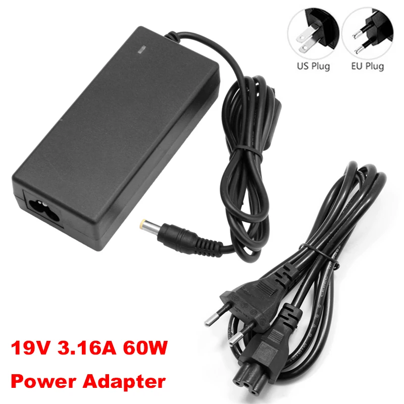 

Adapter 19V 3.16A 60W Universal AC DC Adapters Power Supply Adapter Laptop Notebook Charger Cable Adaptador 100V-240V EU US Plug