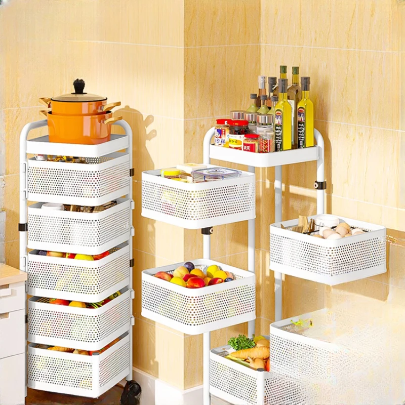 360-degree rotatable kitchen shelf floor multi-storey living room home function fruit and vegetable basket storage rack
360-degree rotatable kitchen shelf floor multi-storey living room home function fruit and vegetable basket storage rack