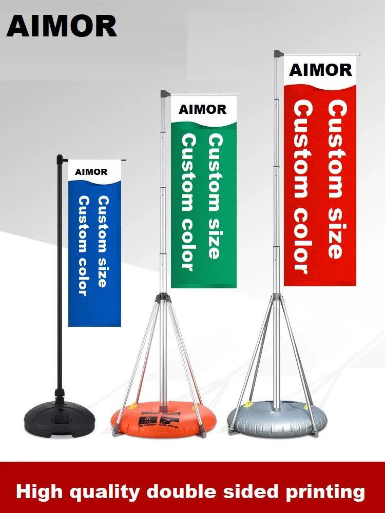 

AIMOR двусторонняя печать рекламных баннеров, изготовление на заказ, выставочный нож, флаг, открытый логотип «сделай сам», виниловая фотография из ПВХ