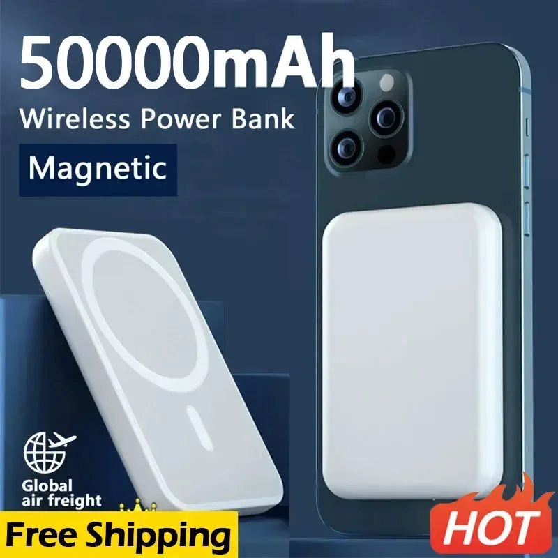 

Original 1:1 Macsafe Power Bank Magnetic Wireless Powerbank For iphone 15 14 13 12 Pro External Auxiliary Backup Battery Pack