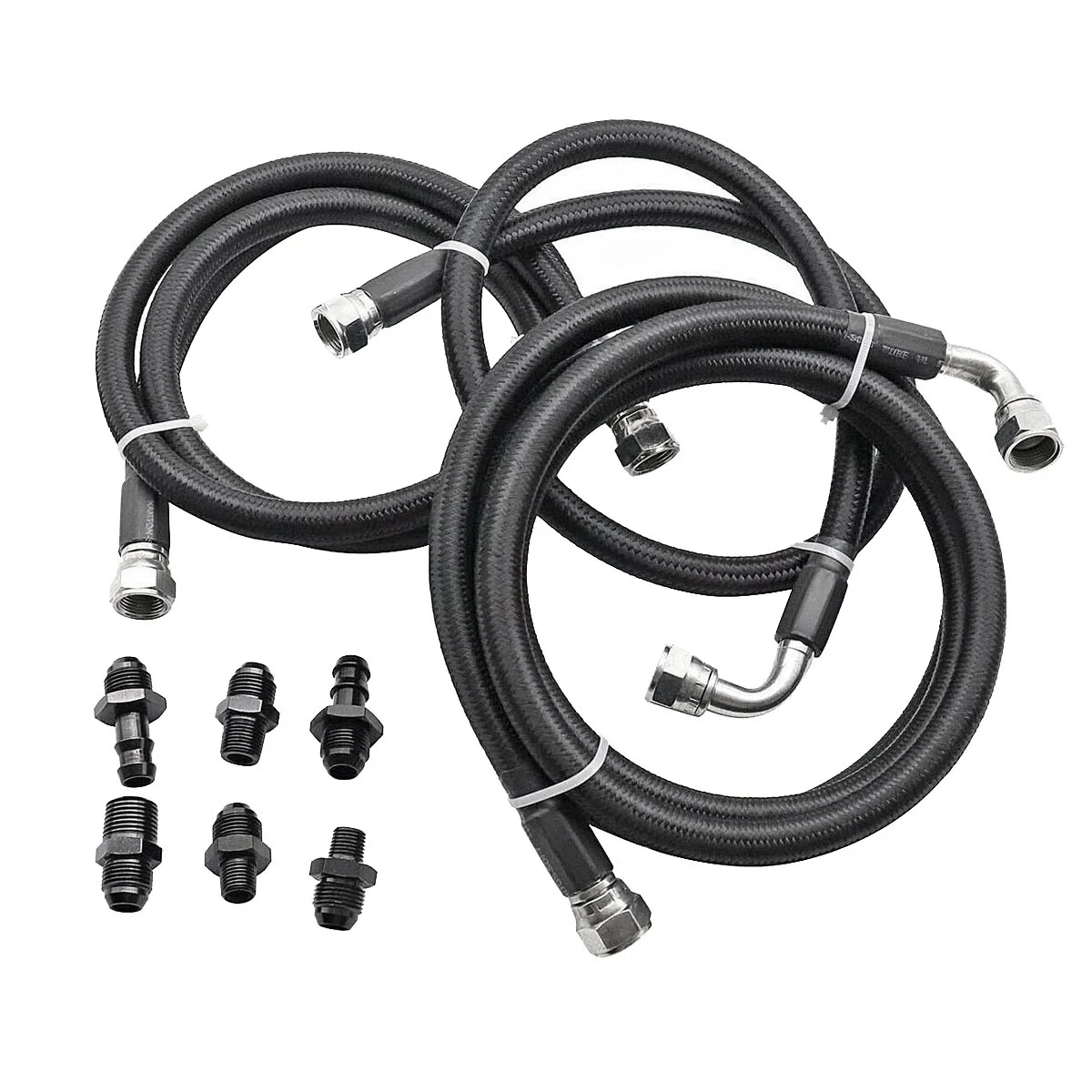 

47RE Transmission Cooler Lines Kit Hoses SS for 96-02 Dodge Ram Cummins 5.9L