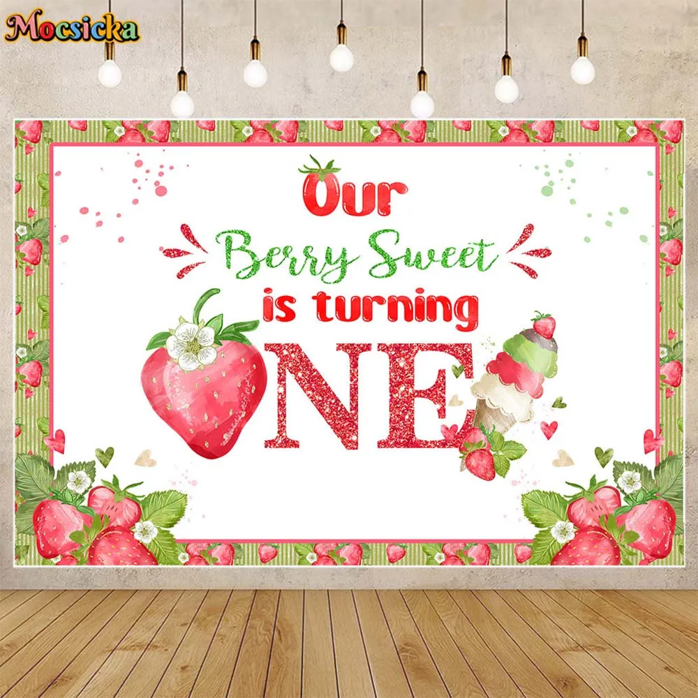 Mocsicka Our Berry Sweet is Turning One Photo Backdrop Girl 1st Birthday Background Party Decorations Dessert Table Banner Props
Mocsicka Our Berry Sweet is Turning One Photo Backdrop Girl 1st Birthday Background Party Decorations Dessert Table Banner Props