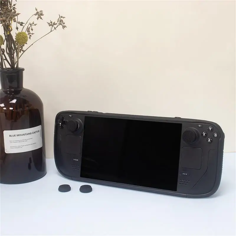 

Soft Silicone Protective Case TPU Shock Resistant Anti-drop Frame 4 Rocker Caps ForGame Console With Builtin Stand