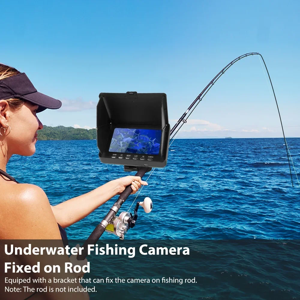 

Fish Finder 5.0 Inch LCD Display Underwater Fishing Camera IP68 Waterproof 1080P 5000mAh 20M cable With 8GB Card For Fishing