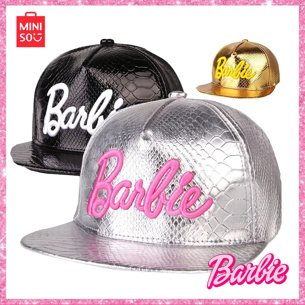 

Miniso Barbie Hip Hop Baseball Hat Outdoor Travel Sunshade Hat Cool Street Dance Duck Tongue Hat Girl Birthday Christmas Gift