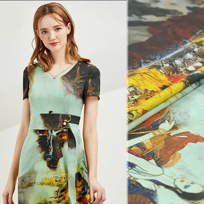 Natural Mulberry Silk linen fabric 35mm printed fabrics cloth for dress diy sewing by the meter material
Natural Mulberry Silk linen fabric 35mm printed fabrics cloth for dress diy sewing by the meter material