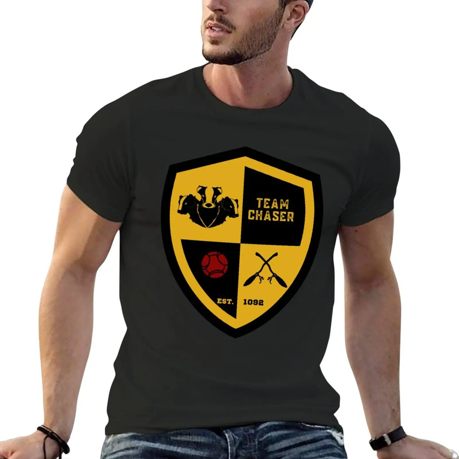 Team Chaser Yellow and Black Badger T-Shirt custom t shirts black t shirts Tee shirt mens graphic t-shirts big and tall
Team Chaser Yellow and Black Badger T-Shirt custom t shirts black t shirts Tee shirt mens graphic t-shirts big and tall