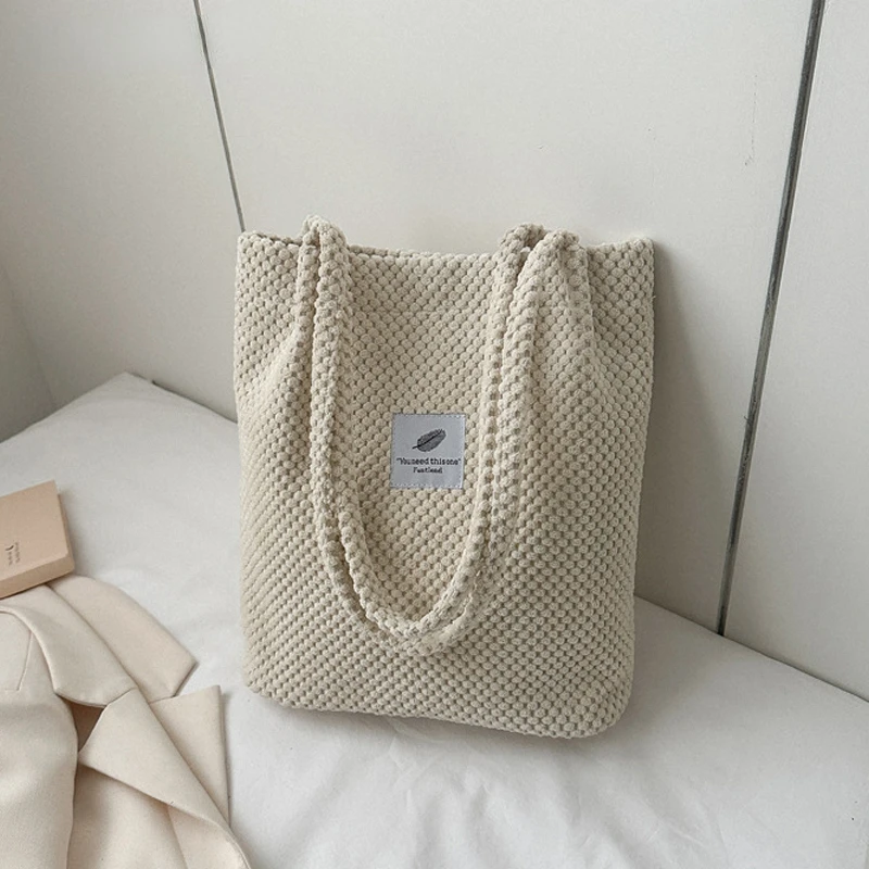 Arts Shoulder Bags for Women New Canvas Bucket Handbags Corduroy Fashion Casual Bags Solid Color Shopper Tote Bolso Mujer
Arts Shoulder Bags for Women New Canvas Bucket Handbags Corduroy Fashion Casual Bags Solid Color Shopper Tote Bolso Mujer