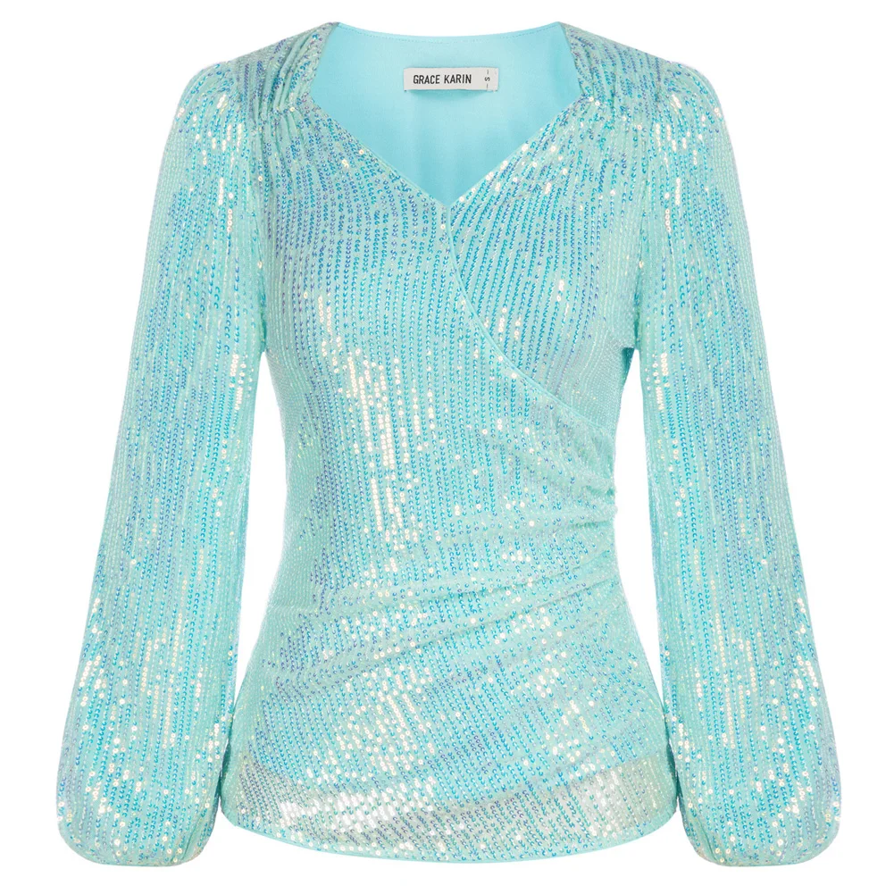 GK Women T-shirt Sequined Party Tops Long Sleeve Casual Square V-Neck Slim Fit Ruched Harajuku Tops Streetwear Tee Female
GK Women T-shirt Sequined Party Tops Long Sleeve Casual Square V-Neck Slim Fit Ruched Harajuku Tops Streetwear Tee Female