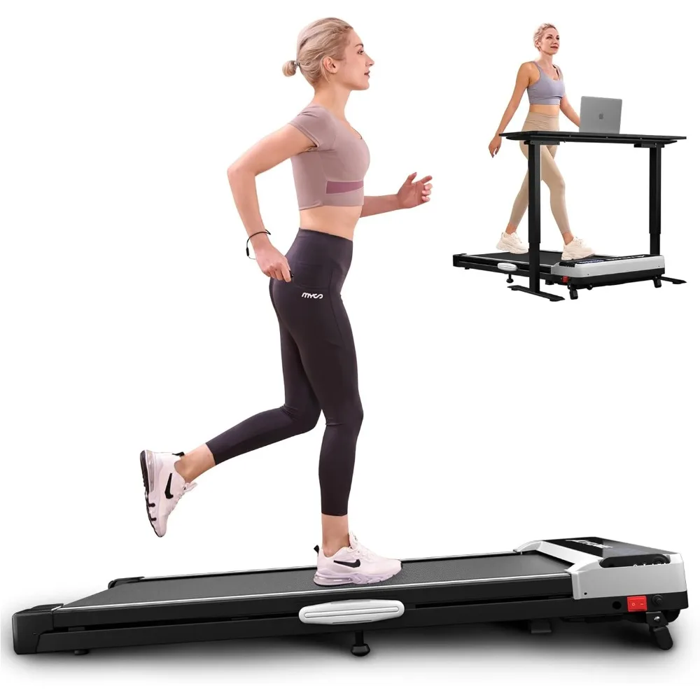 

Treadmill with Incline, Under Desk Portable Treadmill for Home Office, Walking Pad 4 in 1 Treadmills, 2.5HP Compact Treadmill