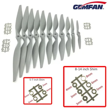 Gemfan APC 나일론 프로펠러, 5x5, 6x4, 7x5, 8x4, 8x6, 9x6, 10x5, 10x7, 11x5 5, 12x6, 13x6. RC 모델 비행기용 소품, 5, 14x7, 16x8, 17x10