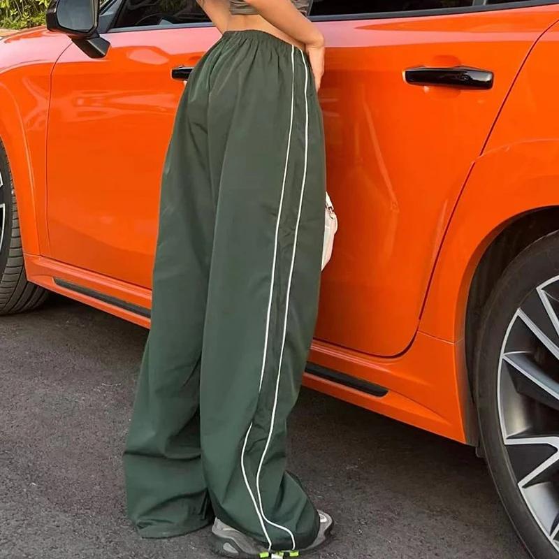 Y2K Cargo Pants For Women Elastic Waist Joggers Stripe Loose Drawstring Sweatpants Casual Streetwear Female Wide Leg Baggy Pants
Y2K Cargo Pants For Women Elastic Waist Joggers Stripe Loose Drawstring Sweatpants Casual Streetwear Female Wide Leg Baggy Pants