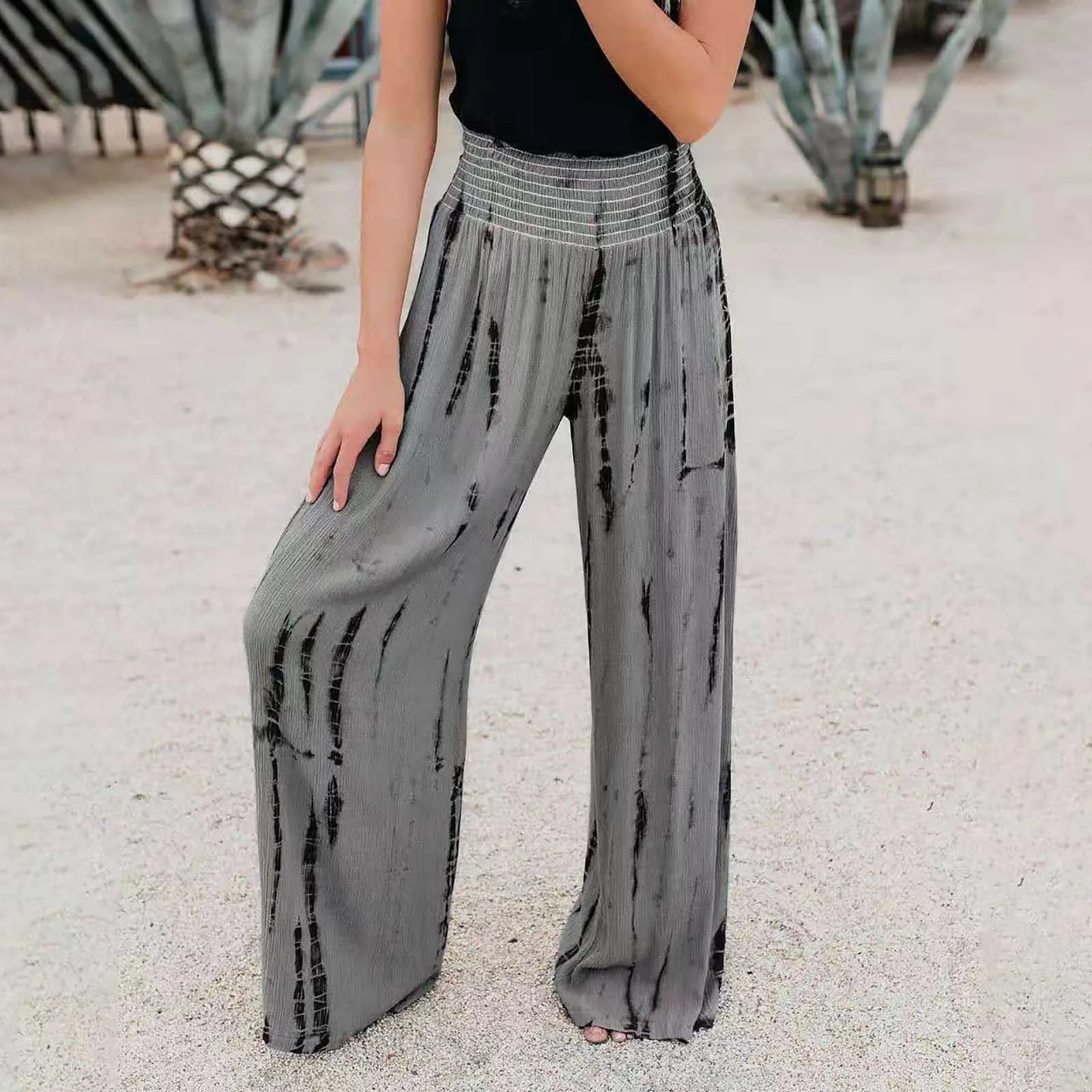 Trend Trousers Streetwear Fashion Elastic High Waist Pockets Wide Leg Pants Painted Loose Casual Youth Women Autumn Clothing
Trend Trousers Streetwear Fashion Elastic High Waist Pockets Wide Leg Pants Painted Loose Casual Youth Women Autumn Clothing