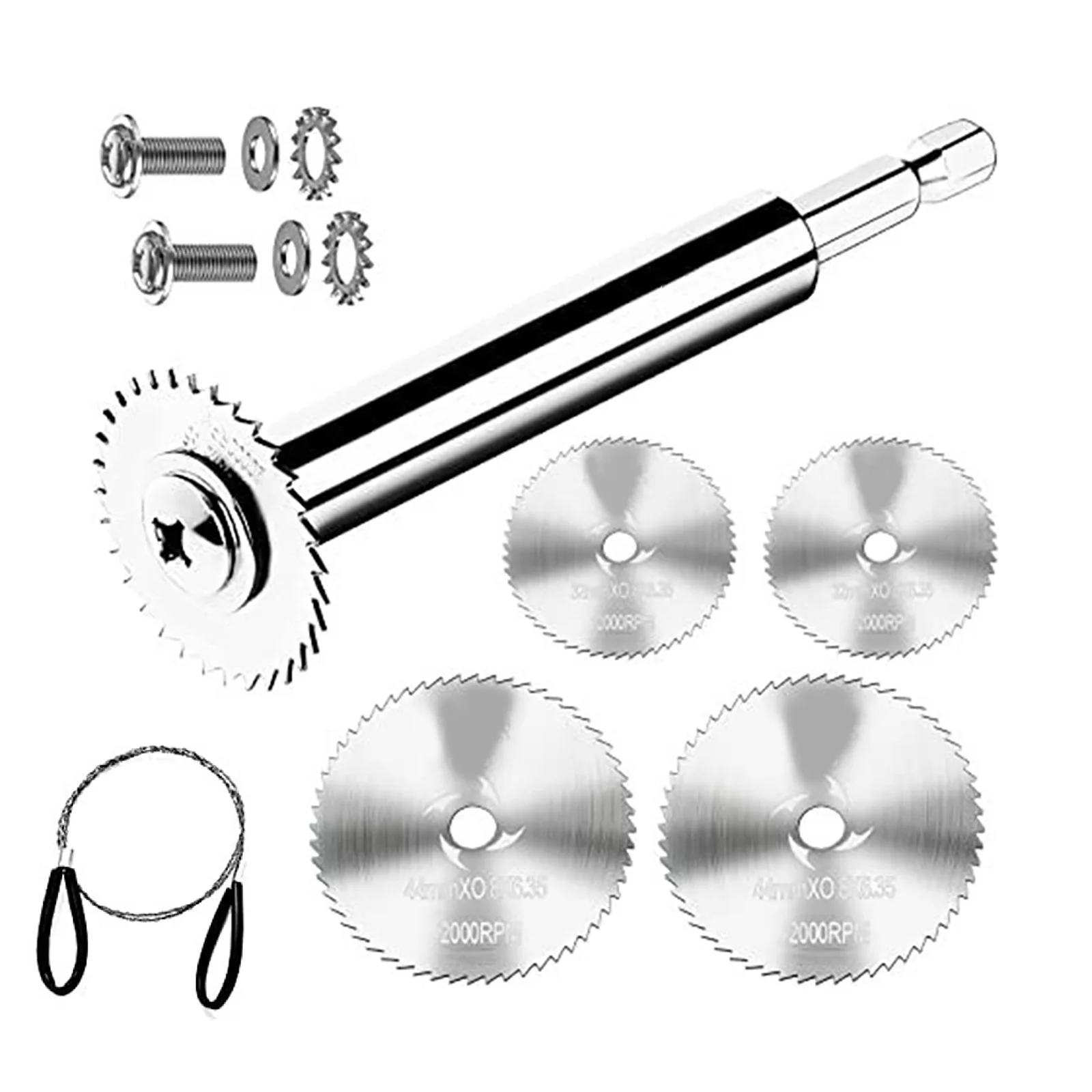 Cutting Disc Mandrel Saw Wire Kit 1.25/1.73'' Saw Blade 1/4'' Hex Shank For PVC Plastic Pipe Cutter Electric Grinder Rotary Tool
Cutting Disc Mandrel Saw Wire Kit 1.25/1.73'' Saw Blade 1/4'' Hex Shank For PVC Plastic Pipe Cutter Electric Grinder Rotary Tool