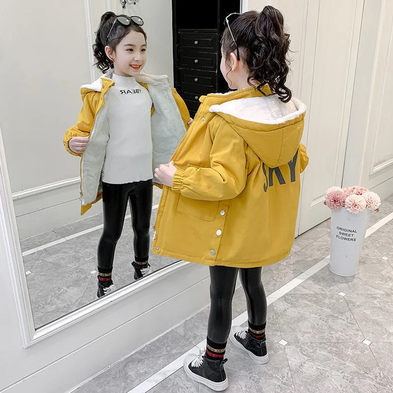 Teenager Clothing Fashion New Coat Letter Print Top Winter Warm Thickened Cotton Clothes Girls Hooded Outerwear 8 9 10 11 12 Yrs
Teenager Clothing Fashion New Coat Letter Print Top Winter Warm Thickened Cotton Clothes Girls Hooded Outerwear 8 9 10 11 12 Yrs