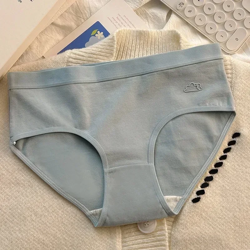 Culotte en Coton Doux pour Femme, Sous-Vêtement Mi-auditif, Triangle, Mignon, Sans Couture 5