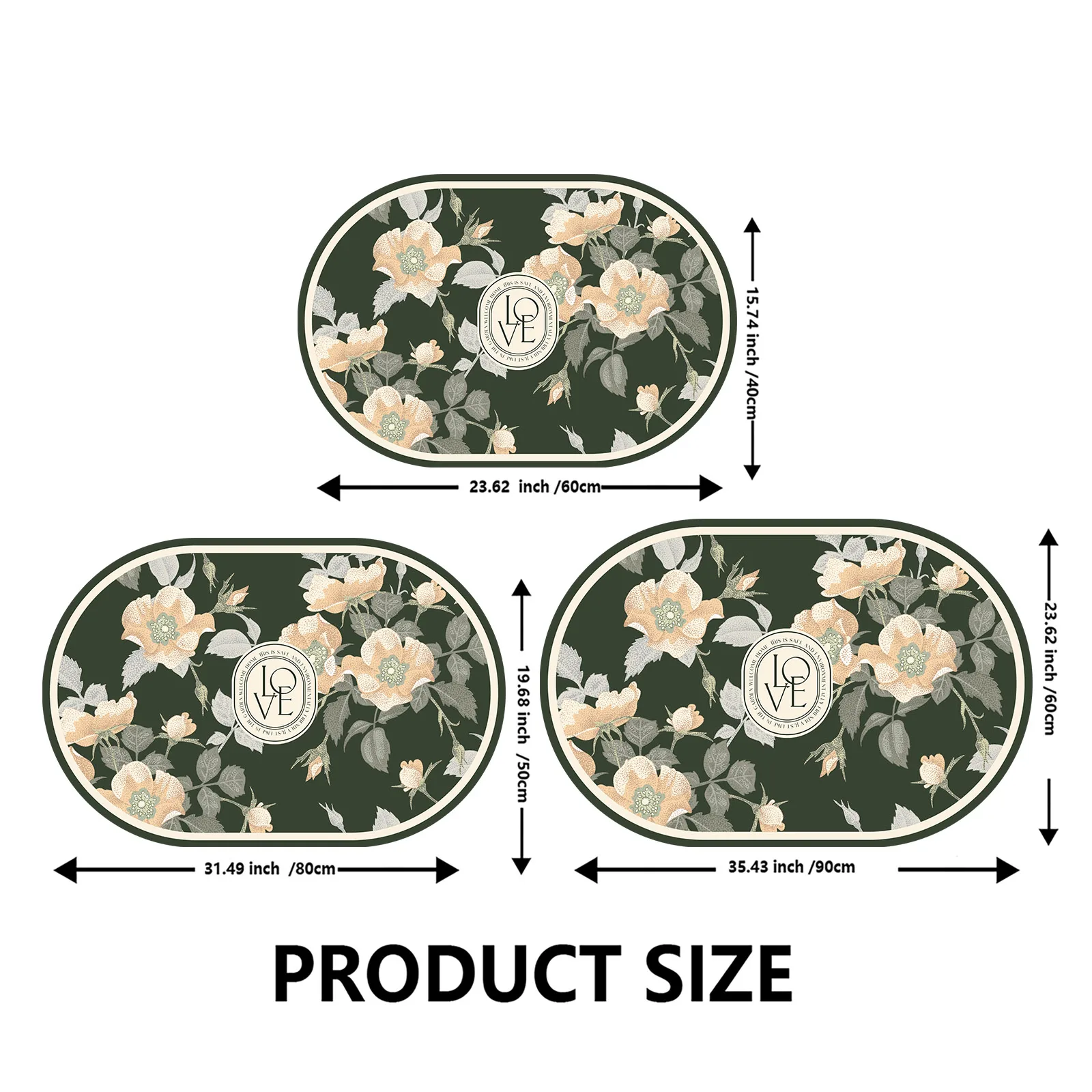 Diatomite Floral Bath Mat Bathroom Absorbent Foot Mats Quick Dry Toilet Rug Shower Carpet For Living Room Doormat Washable Diatomite Floral Bath Mat Bathroom Absorbent Foot Mats Quick Dry Toilet Rug Shower Carpet For Living Room Doormat Washable