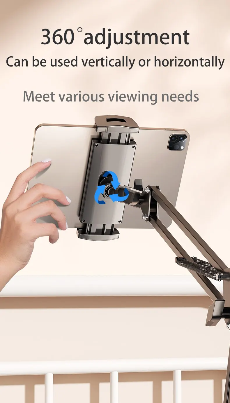 Tablet Stand Rotatable Phone Stand Long Arm Metal 180° Adjustable Holder for iPad Pro, Mini Air Xiaomi Tablet Compatible 4-12.9 inches 10 Mallzona S4a236e344ad94ce3a1b9a2542807aef1e Tablet Stand Rotatable Phone Stand Long Arm Metal 180° Adjustable Holder for iPad Pro, Mini Air Xiaomi Tablet Compatible 4-12.9 inches Mallzona
