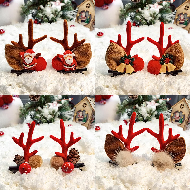 Cartoon Baby Deer Antler Hairpin Trendy Children Christmas Bangs BB Snap Hair Clips Hair Accessories For Girls Headwear 2Pcs
Cartoon Baby Deer Antler Hairpin Trendy Children Christmas Bangs BB Snap Hair Clips Hair Accessories For Girls Headwear 2Pcs