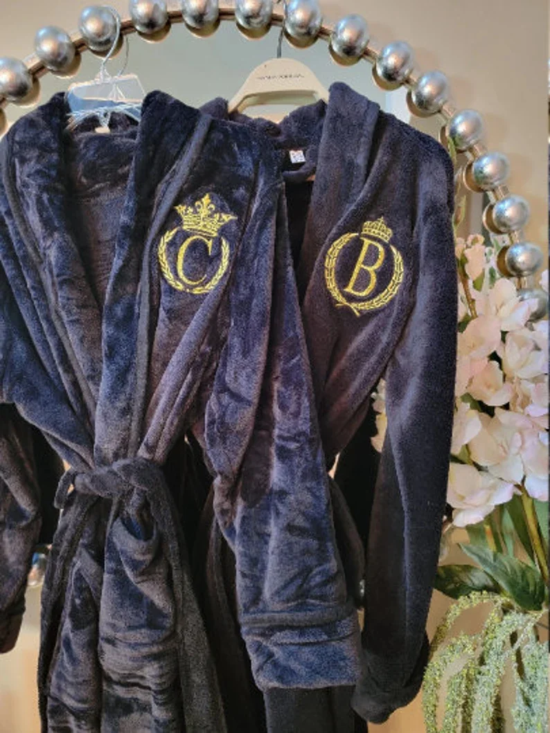 Personalized Wedding Gift Monogrammed Plush Bathrobe Set Couples Gift Box Personalized Bath Robe Set Honeymoon Gift 8 S4a28e06c30194319aa5c73e39b3f055eV