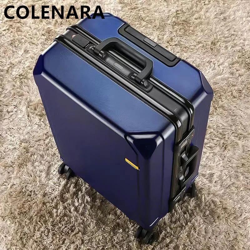 

COLENARA 20"22"24"26"28Inch Luggage Travel Bag ABS + PC Aluminum Frame Boarding Box Men's Trolley Case Student Carry-on Suitcase