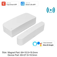Tuya WiFi Window Door Sensor Detector Wireless Alexa Google Voice Command Check Open/Closed Status Smart Life APP Remote Control
Tuya WiFi Window Door Sensor Detector Wireless Alexa Google Voice Command Check Open/Closed Status Smart Life APP Remote Control