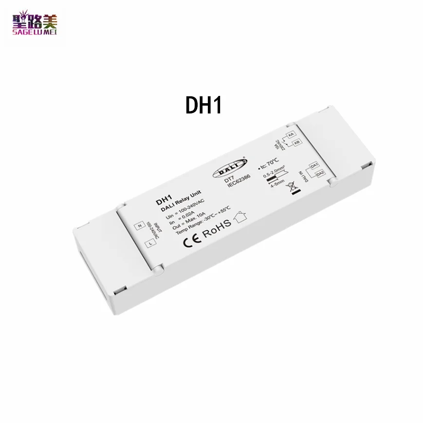 110V-220VAC 1CH*10A DALI AC Relay 1 Channel Switch Dimmer Unit DH1 DT7 DALI-2 Certified Dry Contact Output For LED Lamp Light
110V-220VAC 1CH*10A DALI AC Relay 1 Channel Switch Dimmer Unit DH1 DT7 DALI-2 Certified Dry Contact Output For LED Lamp Light