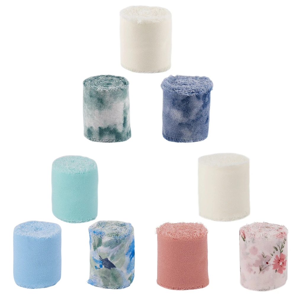 3 Rolls Polyester Chiffon Printed Ribbons 40-46mm Raw Edged Ribbons Red Blue Yellow for DIY Clothes Decor Costume Accessories
3 Rolls Polyester Chiffon Printed Ribbons 40-46mm Raw Edged Ribbons Red Blue Yellow for DIY Clothes Decor Costume Accessories