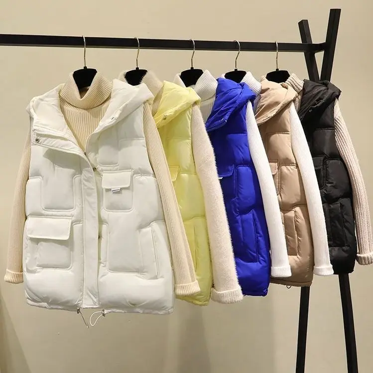 2023 New Autumn Winter Down Cotton Women's Vest Korean Loose woman Versatile Stand Collar Coat Outdoors Camisole jacket J9
2023 New Autumn Winter Down Cotton Women's Vest Korean Loose woman Versatile Stand Collar Coat Outdoors Camisole jacket J9