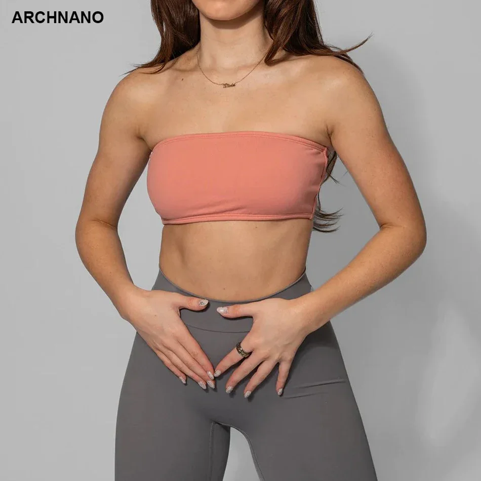 Women's Padded Strapless bandeau Sport Bra Solid Sleeveless Wireless Support Bralette Crop Tube Top Yoga Fitness
Women's Padded Strapless bandeau Sport Bra Solid Sleeveless Wireless Support Bralette Crop Tube Top Yoga Fitness