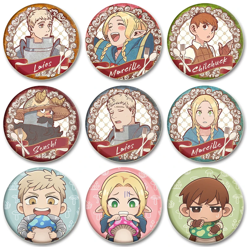 32/44/58mm Anime Dungeon Meshi Delicious in Dungeon Button Pin Laios Senshi Marcille Tims Brooch Badge Backpacks Jewelry Gifts
32/44/58mm Anime Dungeon Meshi Delicious in Dungeon Button Pin Laios Senshi Marcille Tims Brooch Badge Backpacks Jewelry Gifts