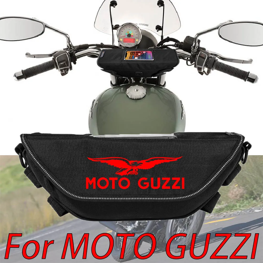 

For Moto Guzzi Retro commemoration V7 V9 V85TT Motorcycle accessory Waterproof And Dustproof Handlebar Storage Bag navigation